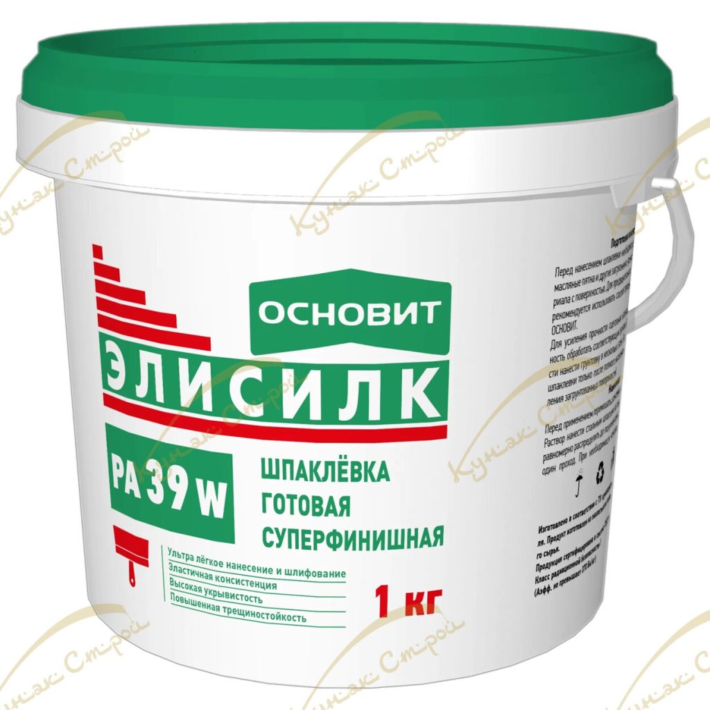 Элисилк PA39 W Шпаклевка готовая суперфинишная 1кг